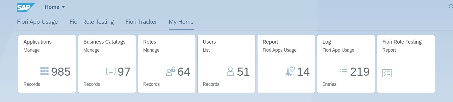 Fiori Tracker Tiles